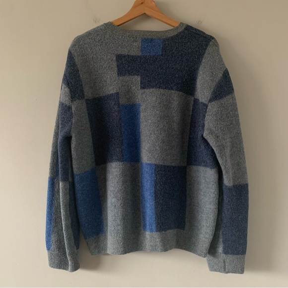 Maus & Hoffman Alpaca Wool Sweater Jumper Mens XL Color Block Crew Neck - Picture 2 of 14